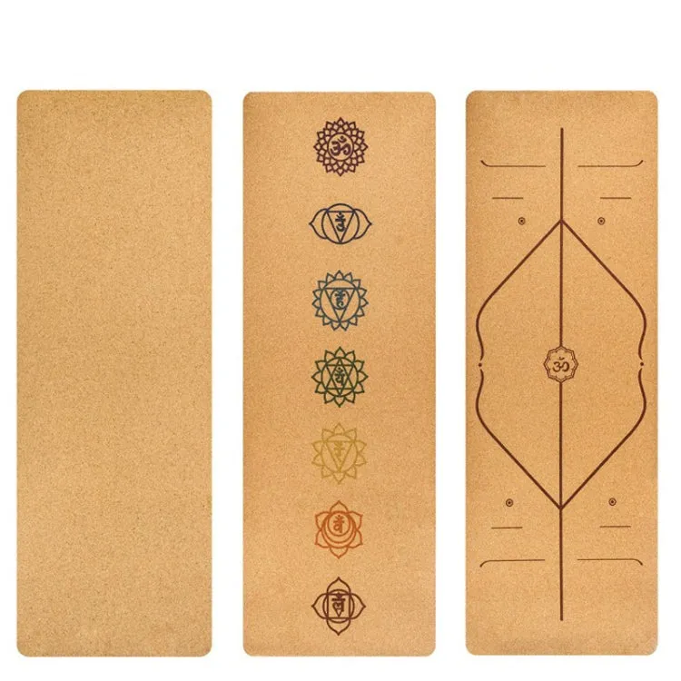 183X68cm Natural Cork TPE Yoga Mat Fitness Mats Pilates Non-slip Yoga Mats(Beige)