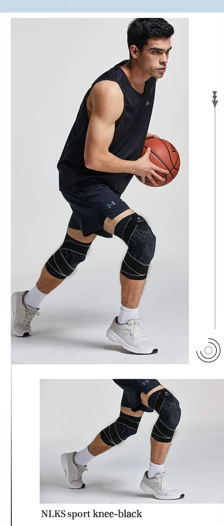 1PC Knee Support Braces Strap Elastic Sport Bandage
