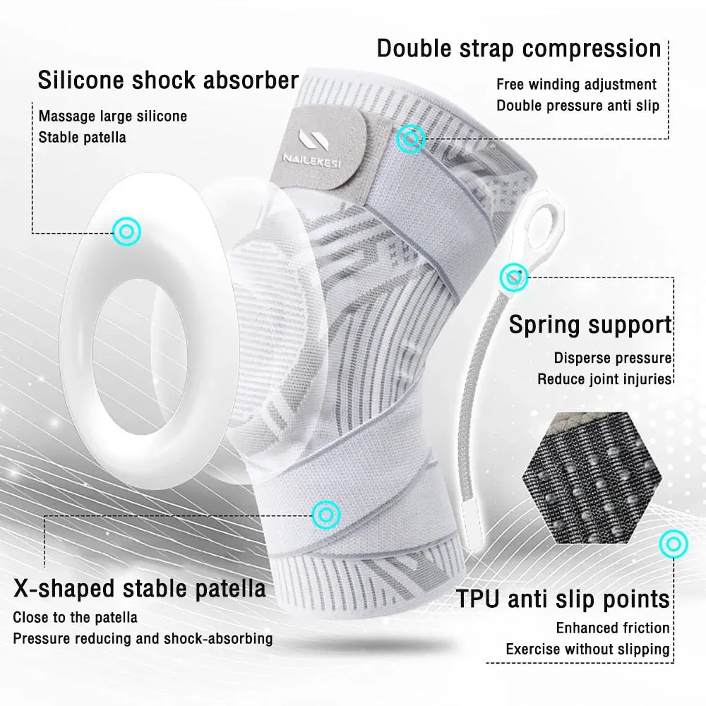 1PC Knee Support Braces Strap Elastic Sport Bandage