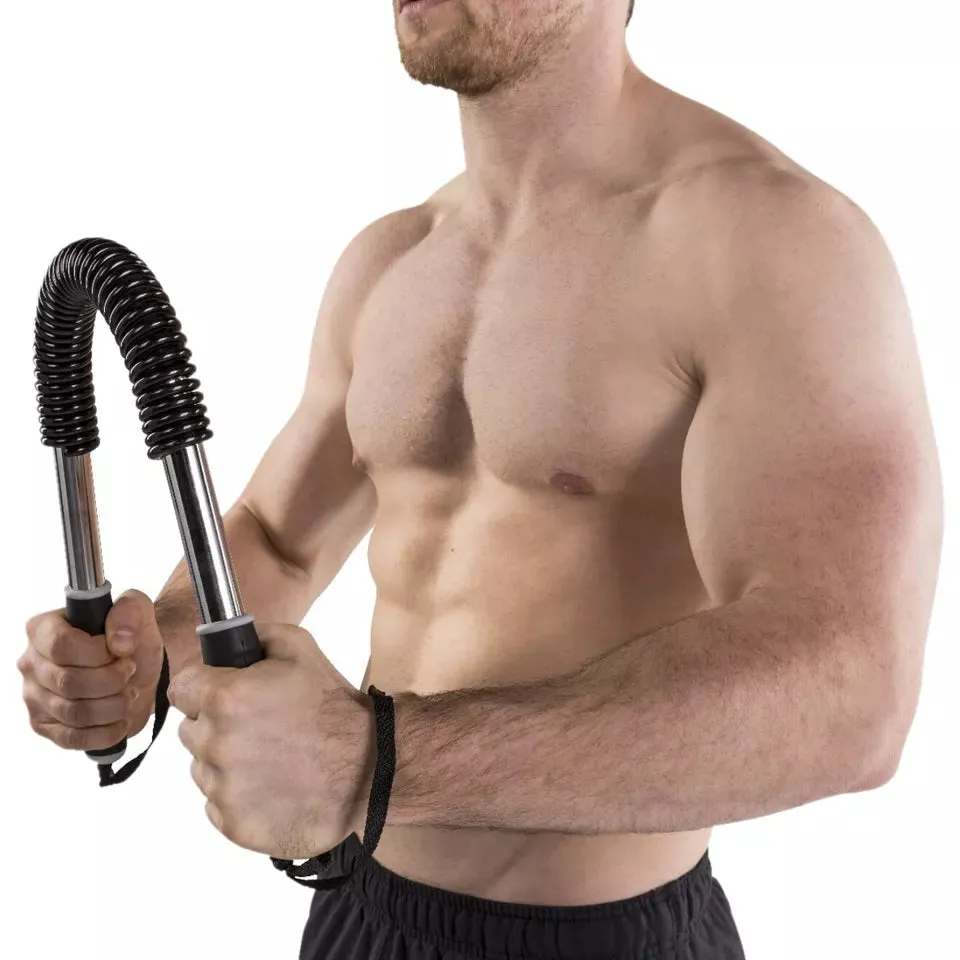 30KG 40 50 60kg Arm Power Twister Stretch Spring Bendy Bend Bar Gym Exercise