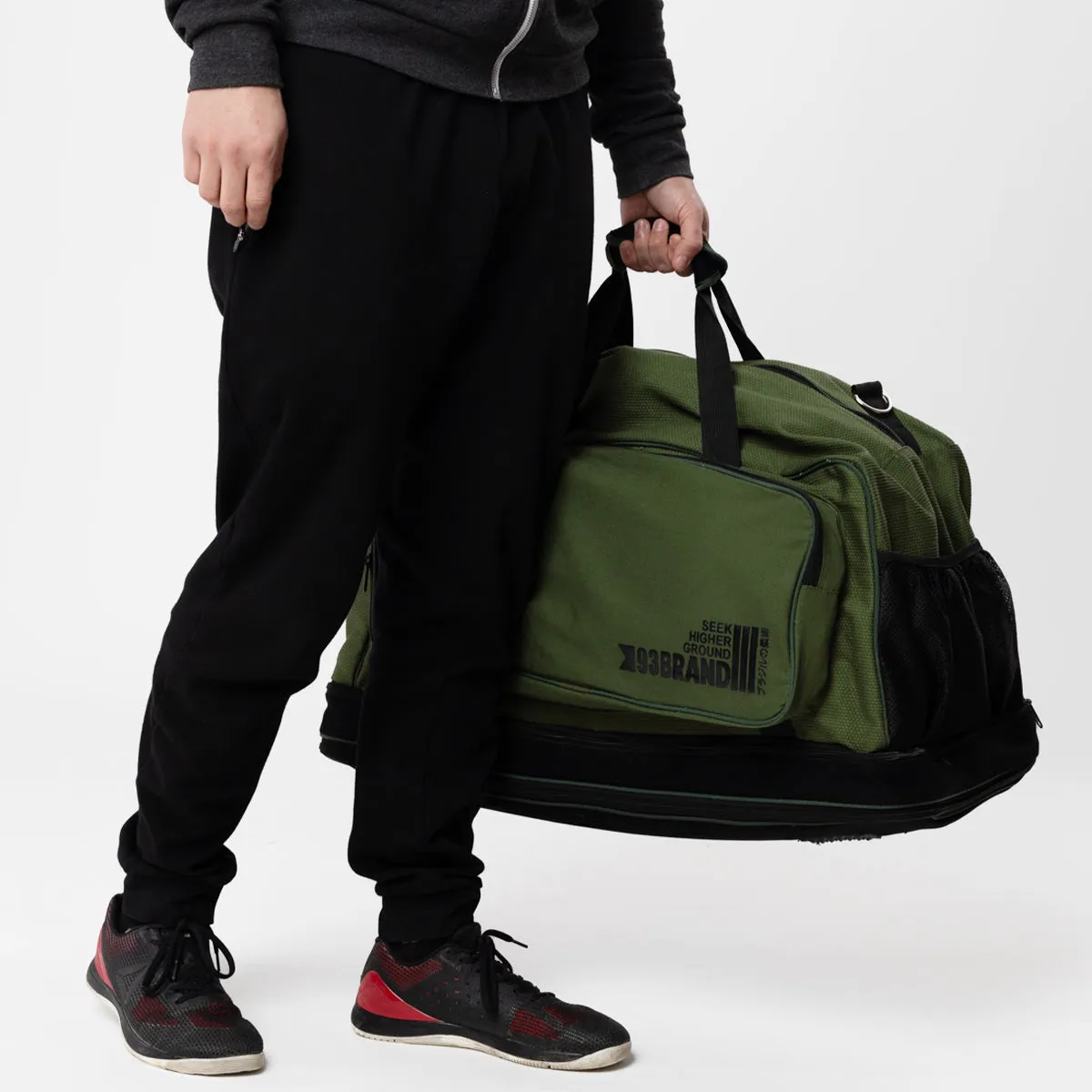 93brand "XL Pearl Weave" Duffel Bag (Olive Green)