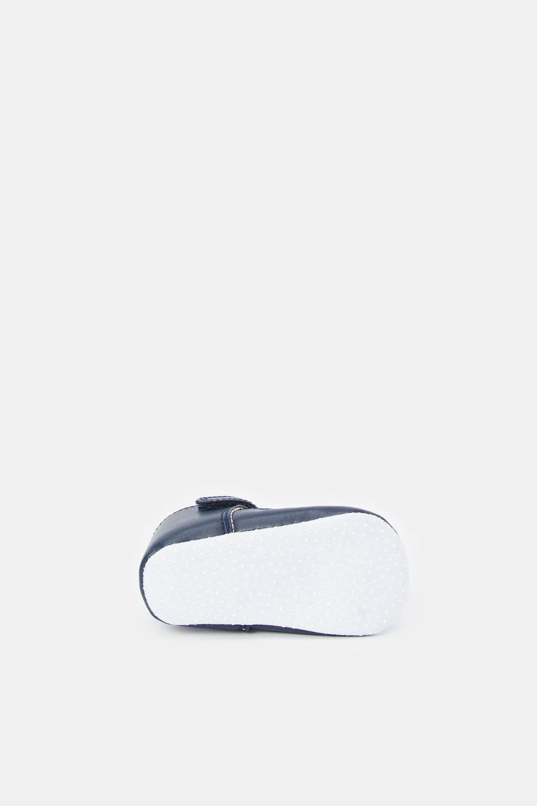 Baby Navy Dinosaur Pram Shoe