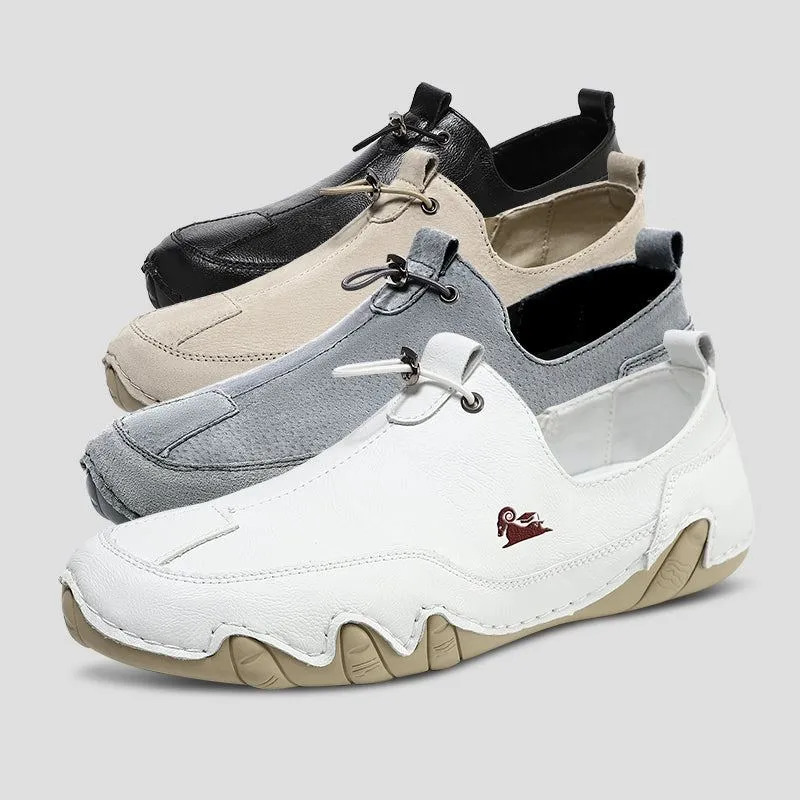 Dbeck® UrbanEase Pro: Men's Ultra-Lightweight Leather Casual Shoes For Outdoor & Cycling