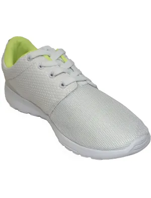 Ladies fitness trainer in white