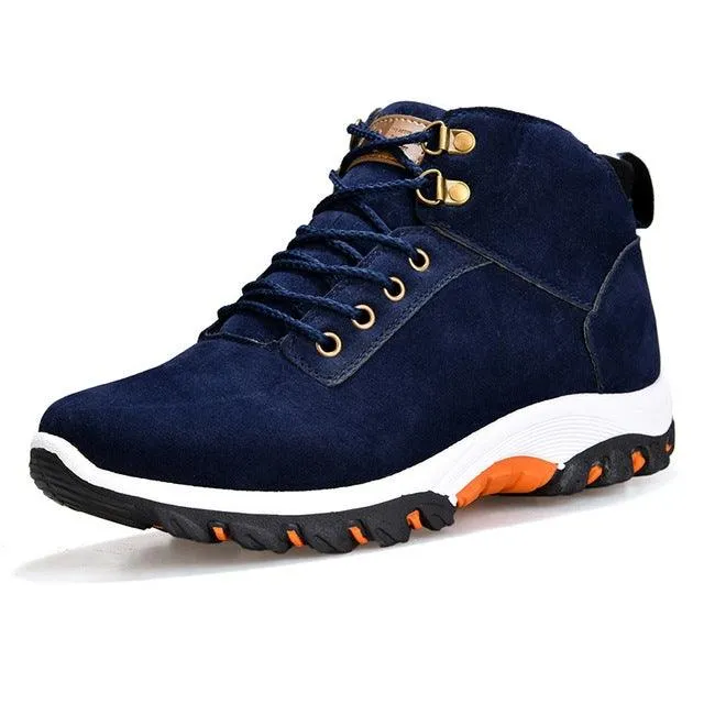 Men's Winter Fur-Lined Snow Boots - Warm, Slip-Resistant Outdoor Footwear