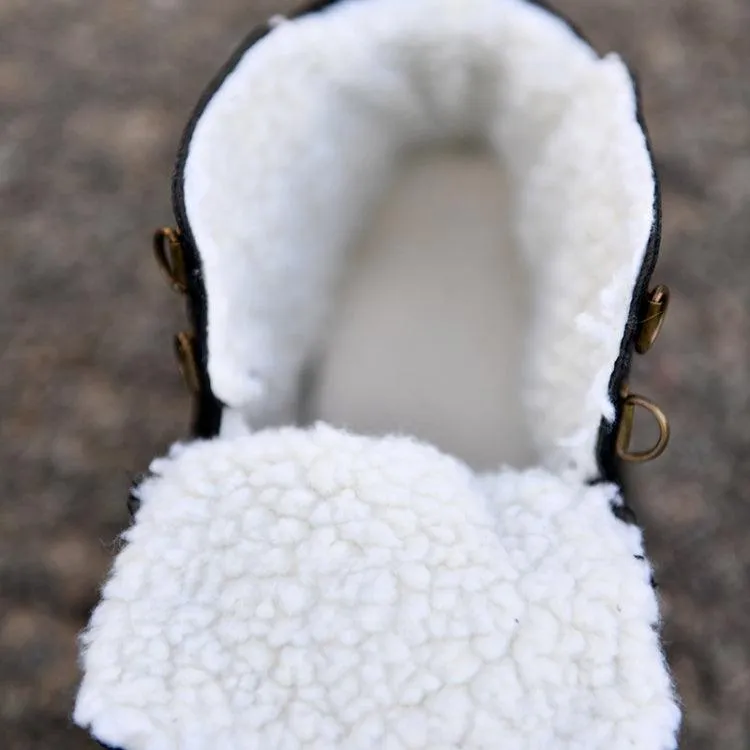 Men's Winter Fur-Lined Snow Boots - Warm, Slip-Resistant Outdoor Footwear