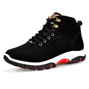 Men's Winter Fur-Lined Snow Boots - Warm, Slip-Resistant Outdoor Footwear