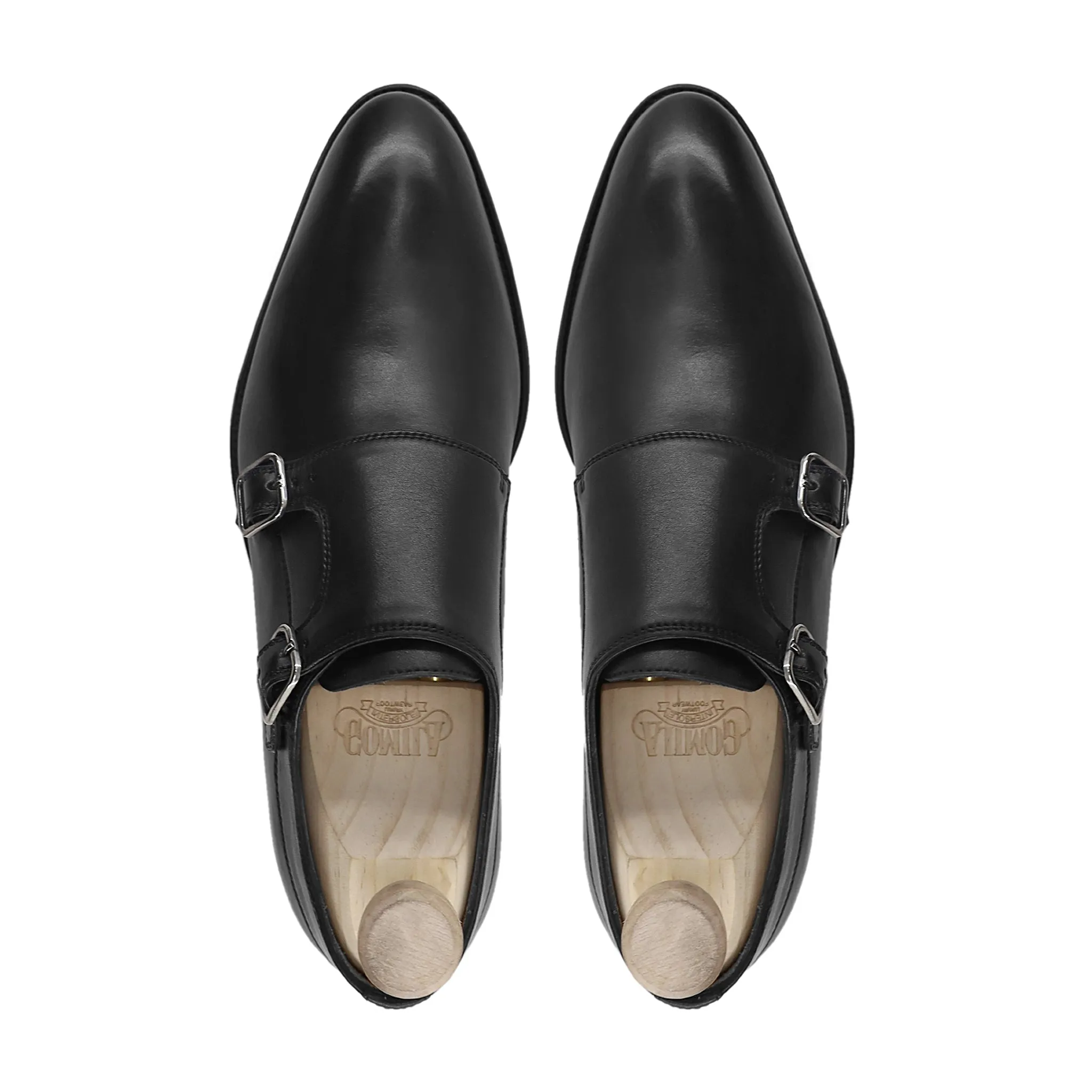 Mizu - Men's Black Calf Lealther Double Monkstrap
