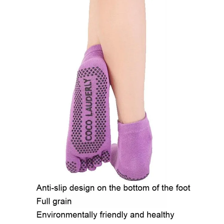 Non-Slip Open-Finger Yoga Gloves with Five-Finger Grip Socks Set