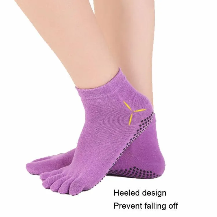Non-Slip Open-Finger Yoga Gloves with Five-Finger Grip Socks Set