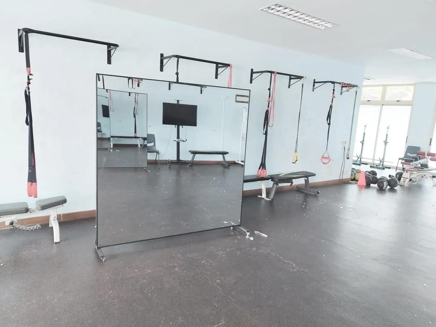 Shatterproof Framed Mirror on Wheels