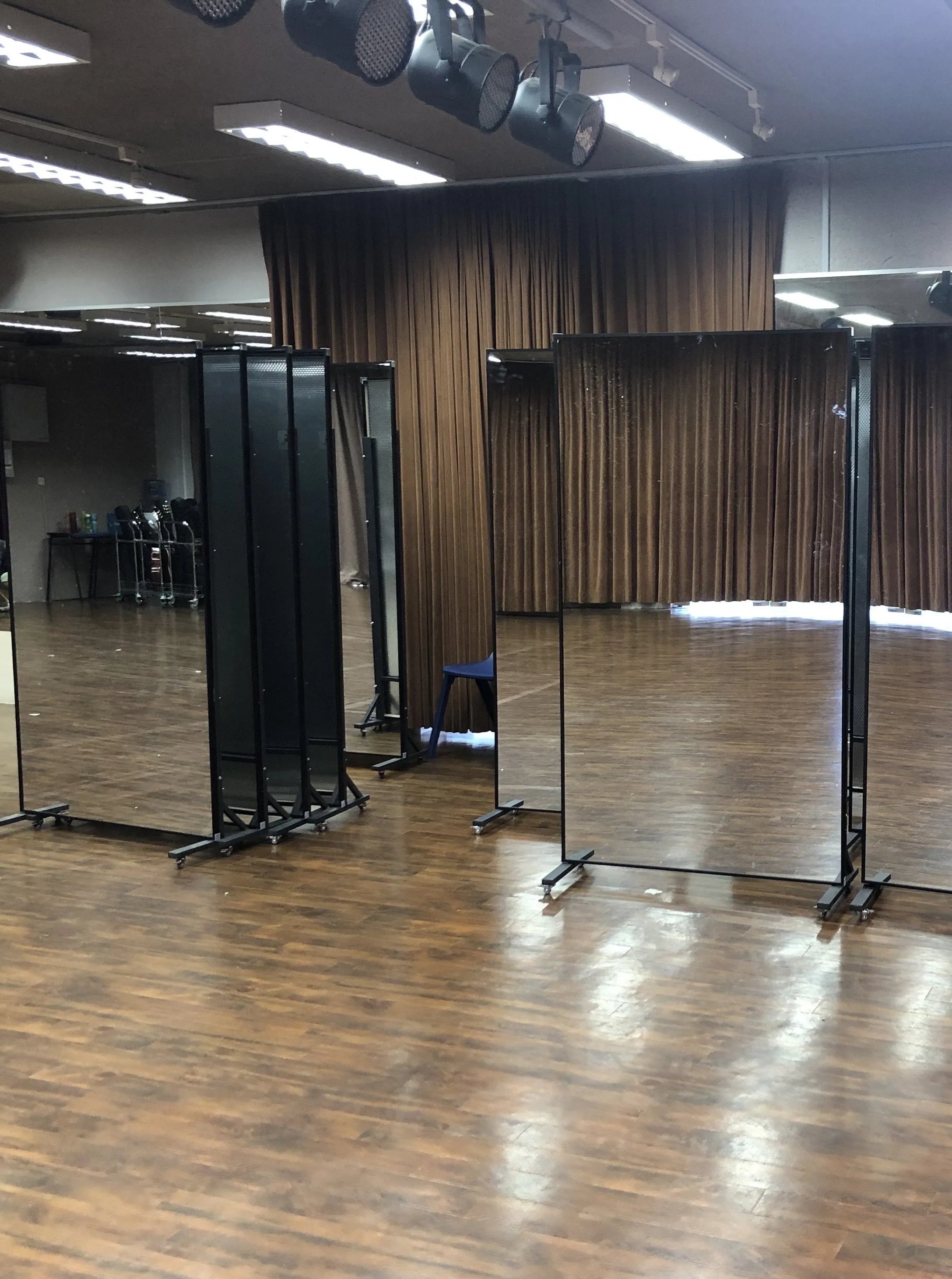 Shatterproof Framed Mirror on Wheels
