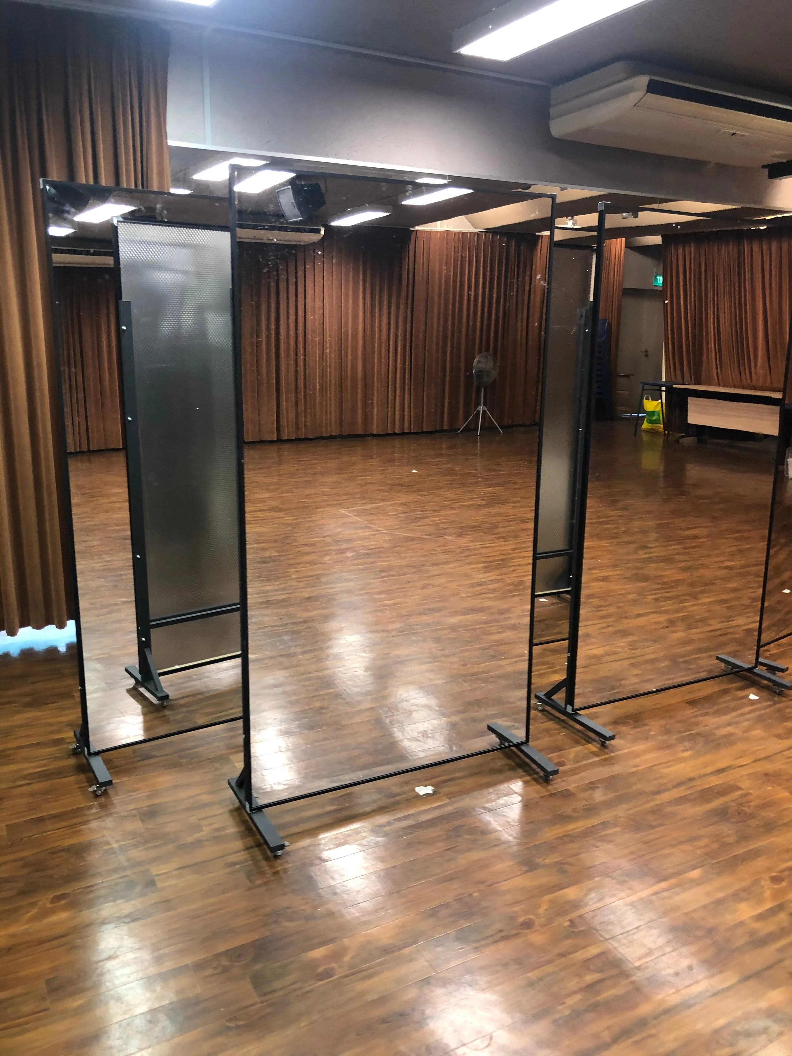 Shatterproof Framed Mirror on Wheels