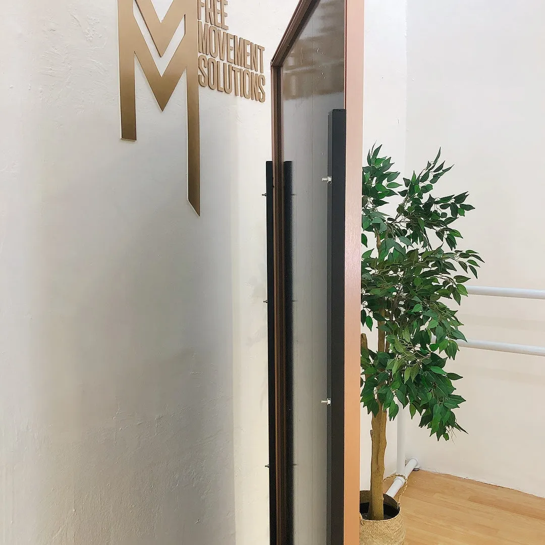 Shatterproof Framed Mirror on Wheels
