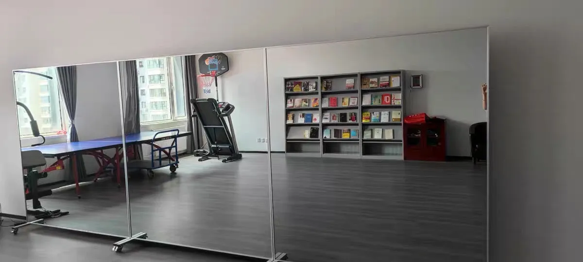 Shatterproof Framed Mirror on Wheels
