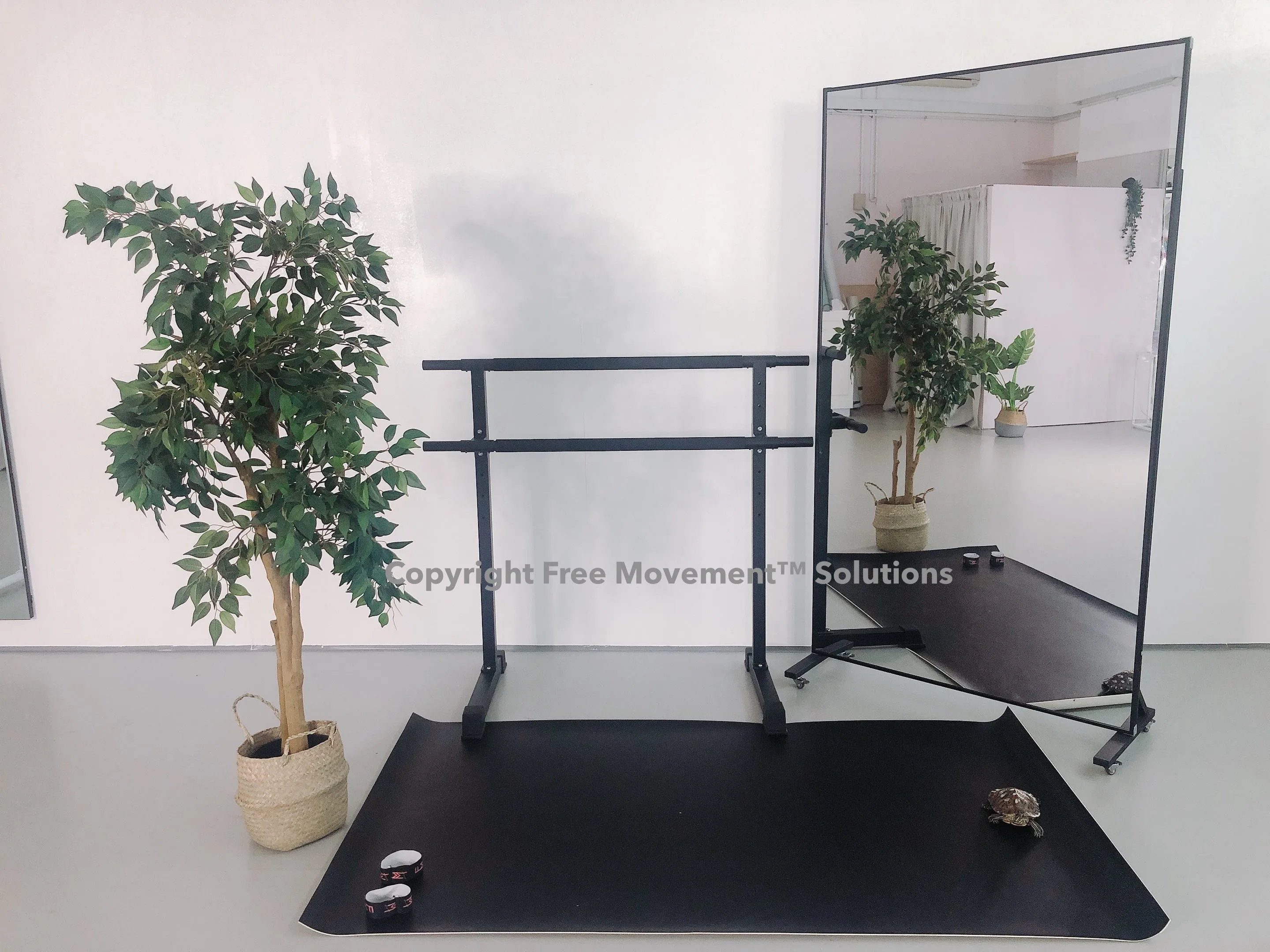 Shatterproof Framed Mirror on Wheels