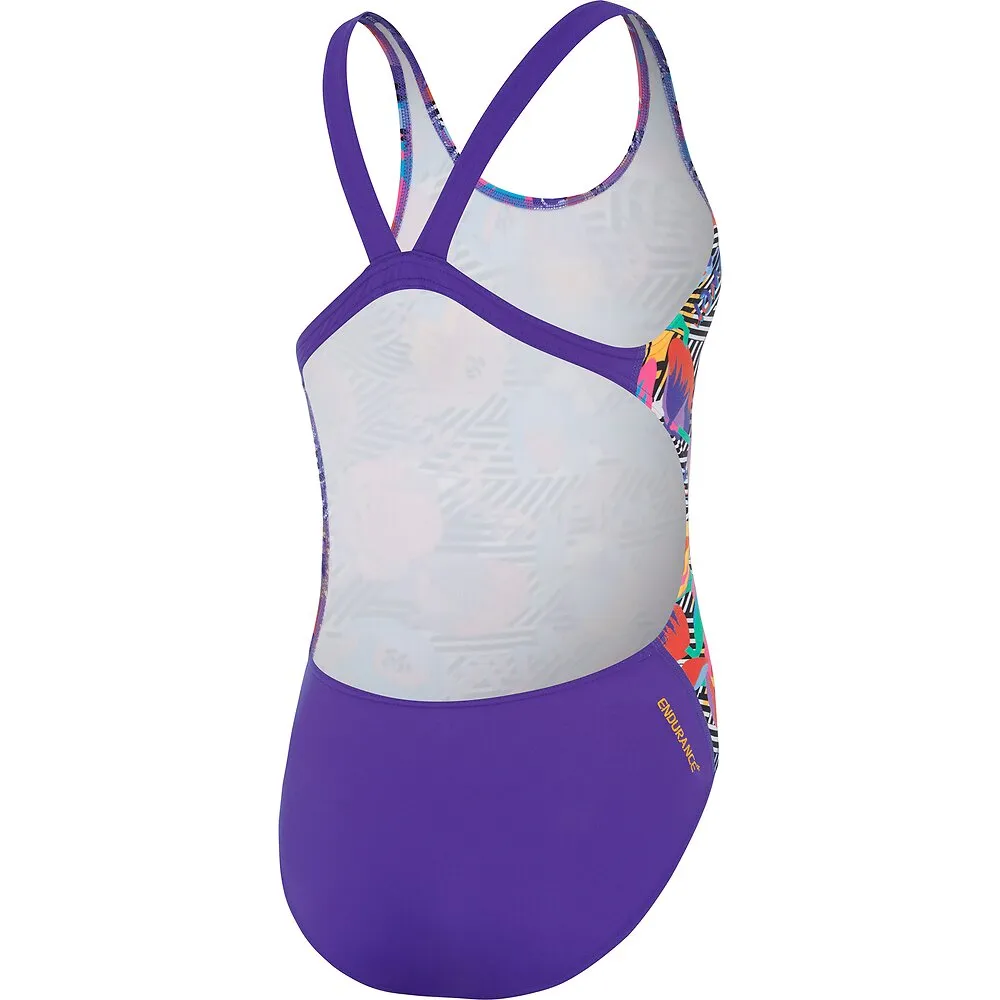 Speedo Girls Leaderback One Piece - Primitive Flower