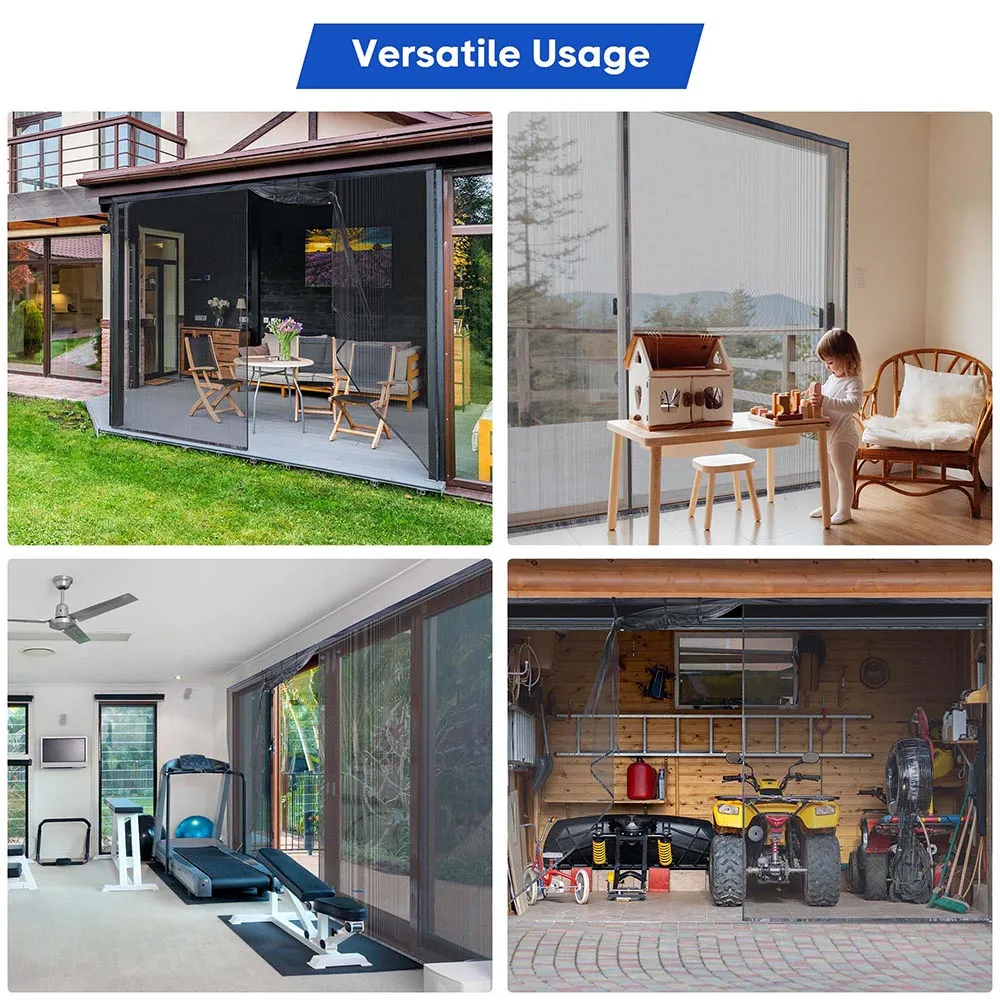 TheLAShop 16'x7' Door Screen Magnetic Mosquito Net for Garage Door