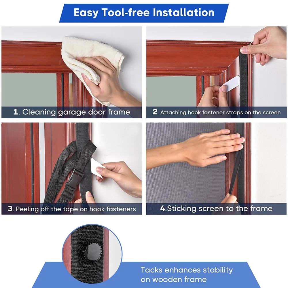 TheLAShop 16'x7' Door Screen Magnetic Mosquito Net for Garage Door