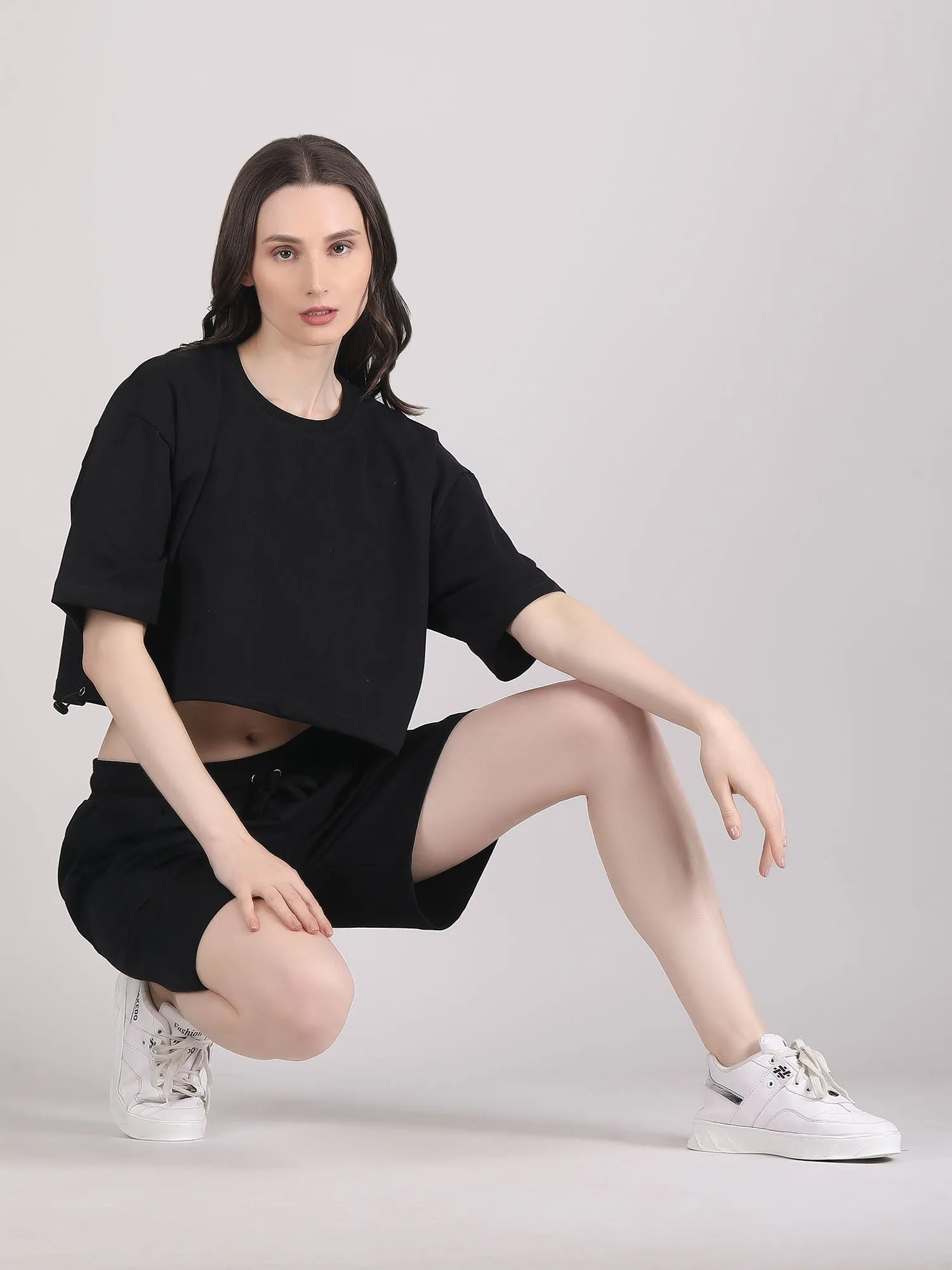 womens knee length shorts