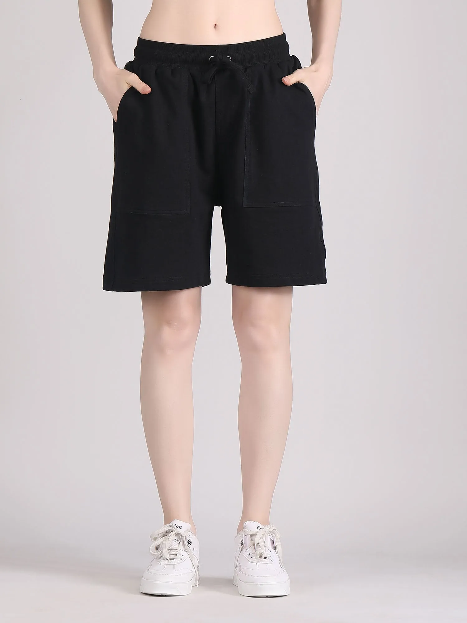 womens knee length shorts