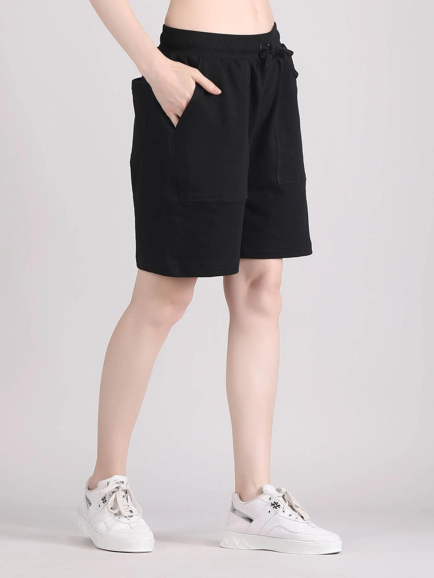 womens knee length shorts