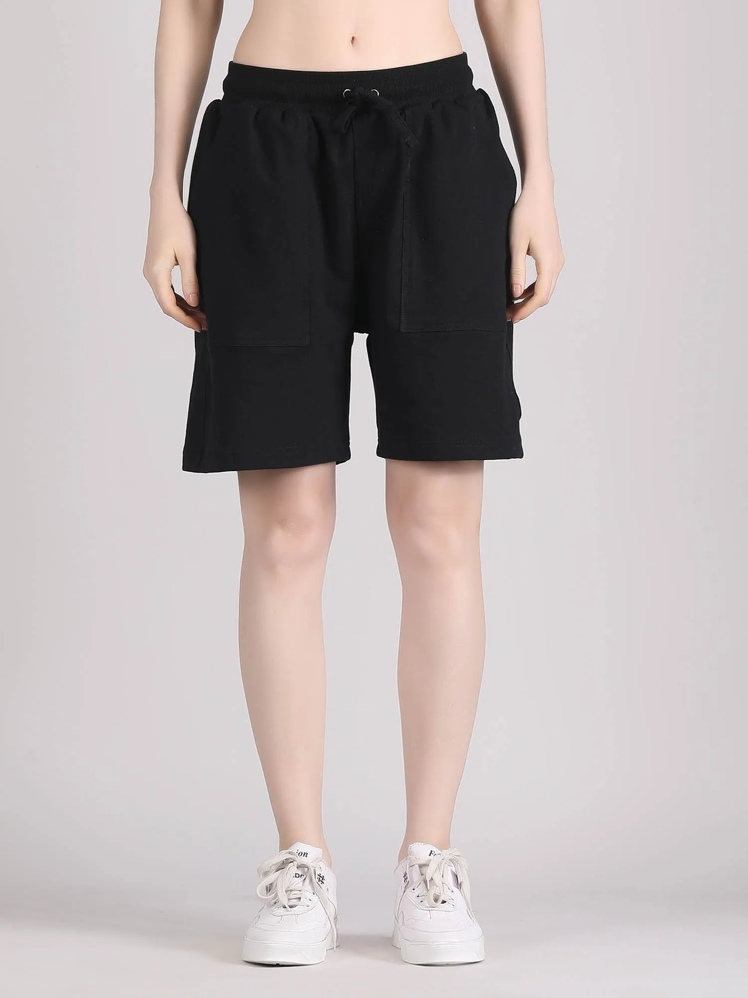 womens knee length shorts